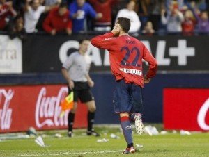 Timor celebra su único gol en Primera, con Osasuna  Foto: Marca