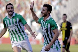 Rubén Castro celebra un gol || Foto: Noticias de Navarra