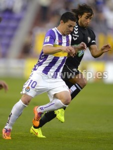 Óscar ante el Albacete la pasada campaña