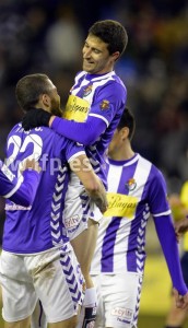 Timor celebra su gol con Omar || Foto:  lfp.es