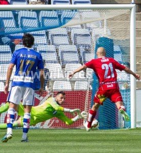 Pablo Infante, en una acción del partido