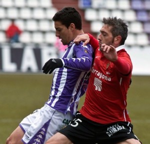 Óscar, en la última visita del Nàstic ||Foto: Real Valladolid