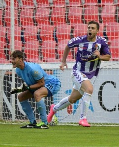 Rodri celebra el gol ante Leo Franco || LFP