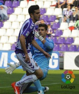 Villar, en el primer gol ante el Mirandés