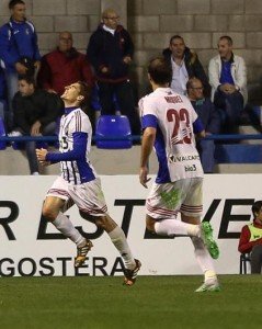 Berrocal celebra el gol ante Miquel || LFP