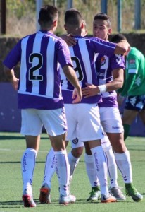 Celebración del gol de Mayoral Foto: Víctor Álvarez