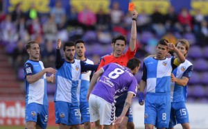 André Leão es el jugador que más tarjetas ha visto Foto: Real Valladolid