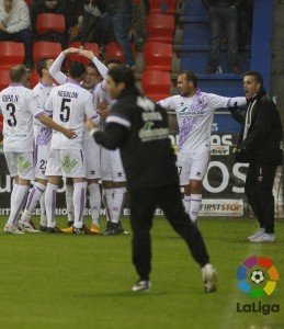 Pedraza celebra el 0-1