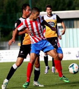 David González, ante el Lugo Foto: La Voz de Galicia