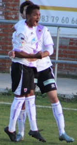 Edipo y Pablo Sanz celebran el segundo gol || Foto: Víctor Álvarez