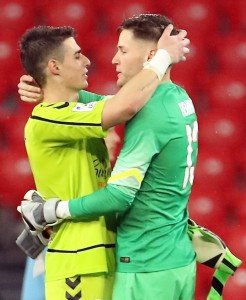 La novena mejor racha de la década 1 Kepa, con Remiro || Foto: Real Valladolid