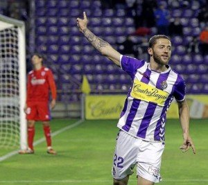 Timor celebra uno de los goles al Numancia el año pasado Foto: Diario de Valladolid