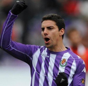 Óscar celebra un gol en la temporada 2010/11 Foto: Real Valladolid