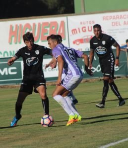 Jordán, ante el Lugo || Foto: Rosa M. Martín