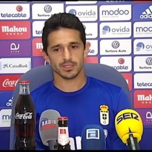 Jonathan Pereira, en su presentación con el Real Oviedo || Foto: RTPA