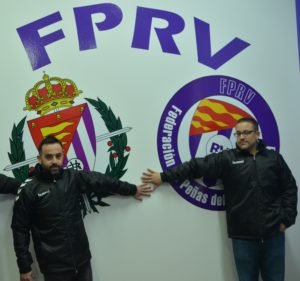 José Antonio Pérez y Luis Rodríguez, presidente y tesorero de la Federación de Peñas del Real Valladolid Foto: Juan Postigo