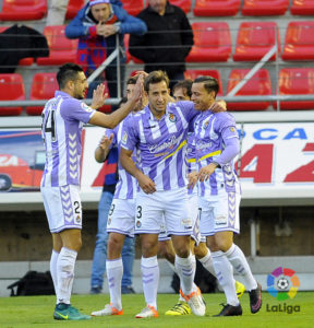 Celebración del gol de Raúl de Tomás