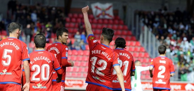 Los jugadores del Numancia celebran un gol || Foto: LFP