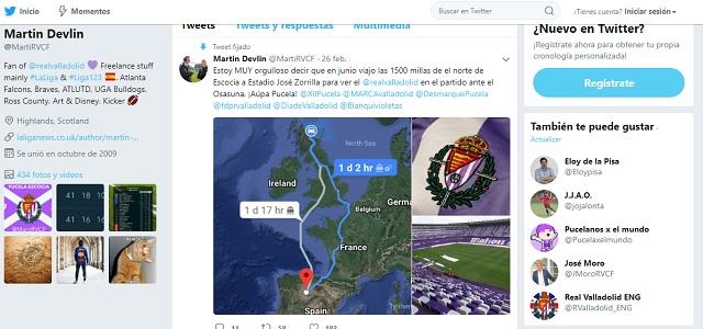 Tuit de Martin, en el que confirmaba su viaje
Foto: Twitter