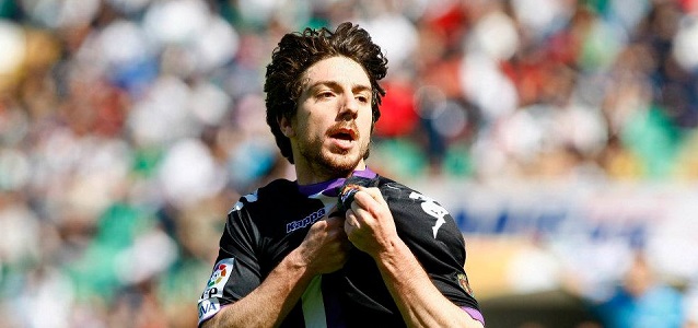 Sisi celebra un gol en la temporada 2011/12 || Foto: Real Valladolid