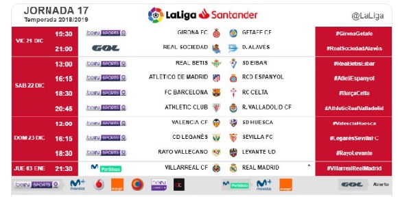 Horario del partido entre el Athletic Club y el Real Valladolid