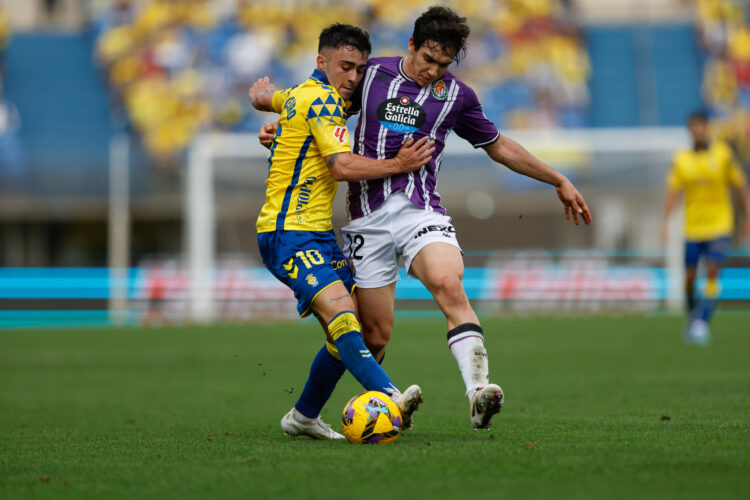 Mario Martín, en el Real Valladolid - Las Palmas