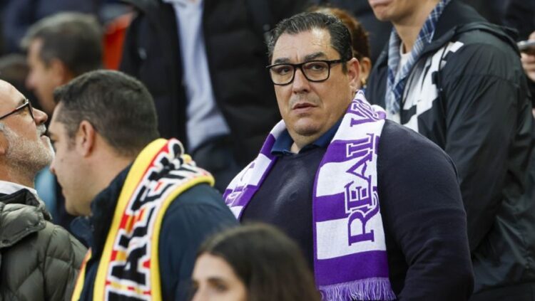 Aficionado del Real Valladolid en Mestalla