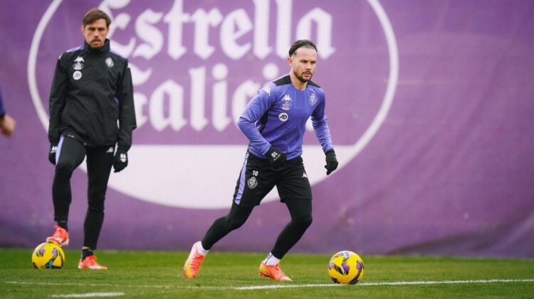 Entrenamiento del Real Valladolid. Iván Sánchez