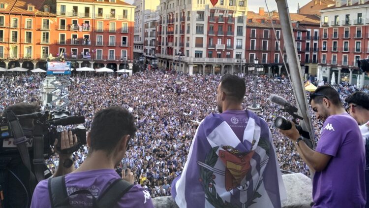 Álvaro Negredo, en la celebración del ascenso