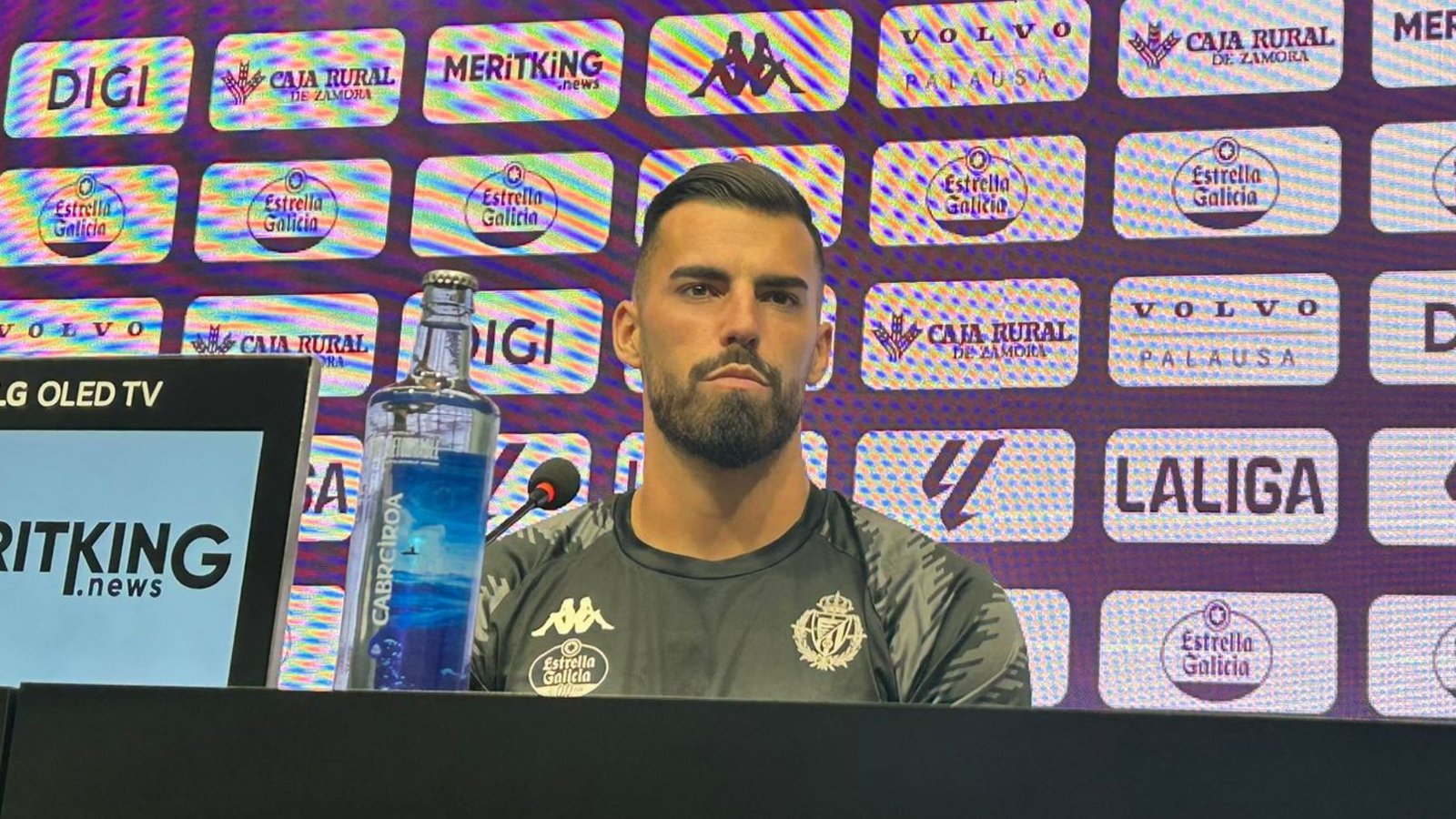 Guilherme Fernandes en la sala de prensa de Zorrilla
