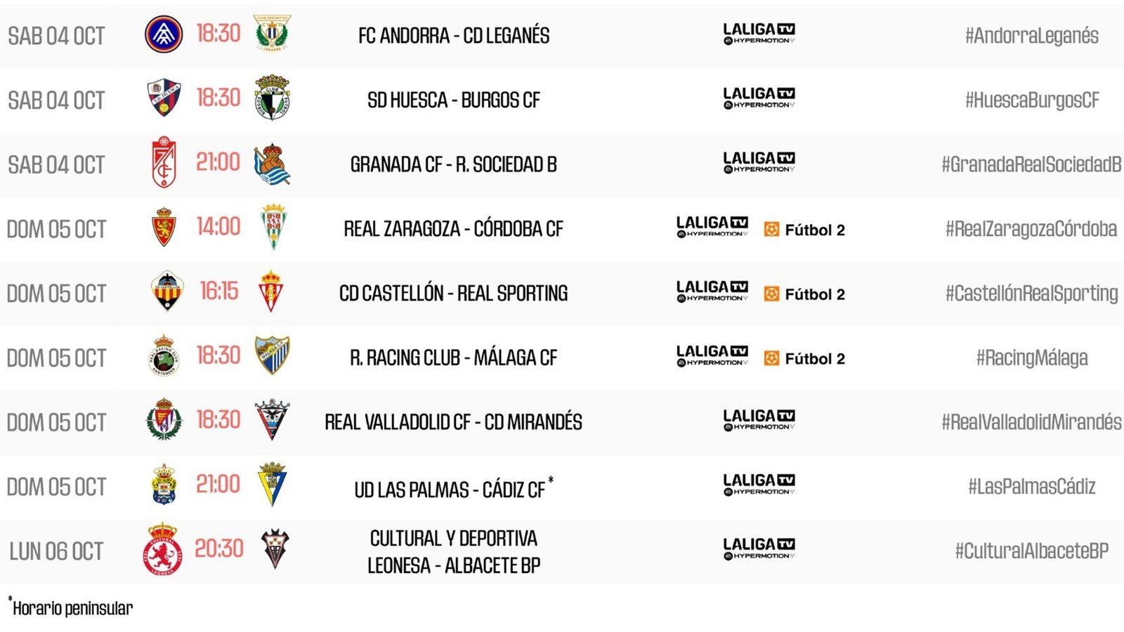 horario, derbi