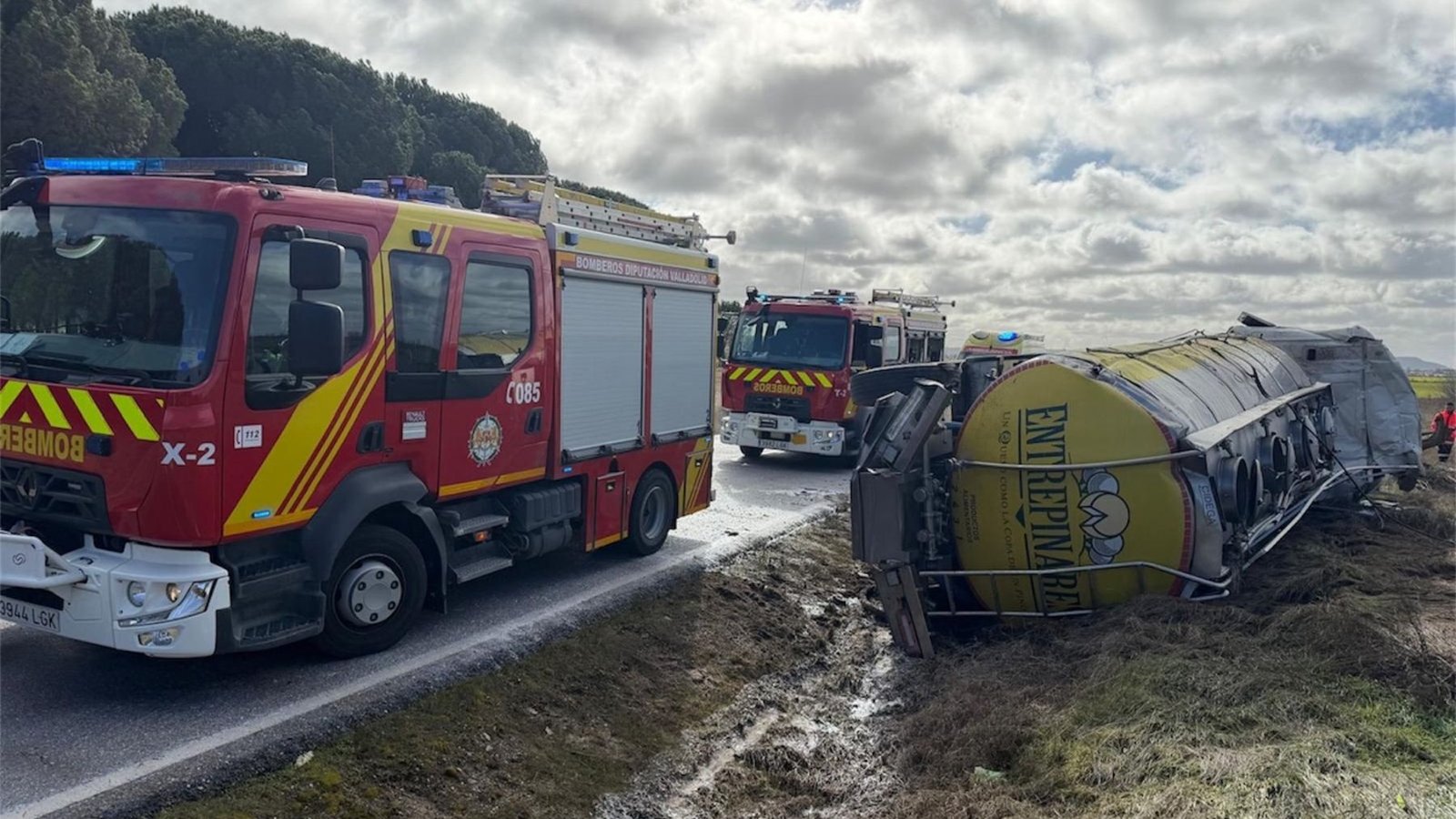 Fallece el conductor de un camión en un accidente en Aldeamayor